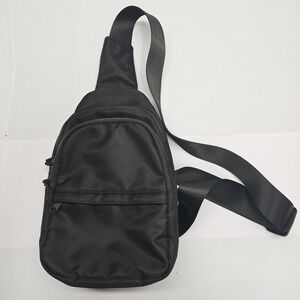 Gogo Black Nylon Sling Bag Mini Backpack Crossbody Travel Utility Pouch